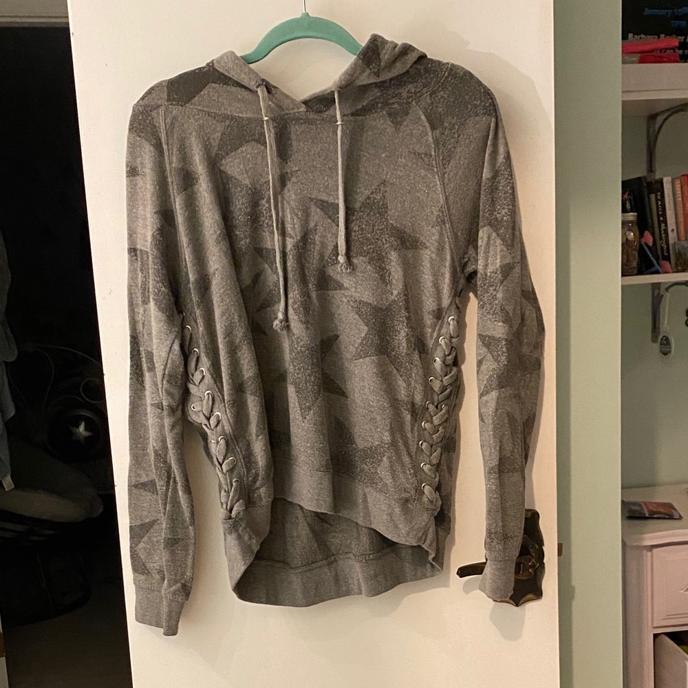 Gray Star sweater with hood
